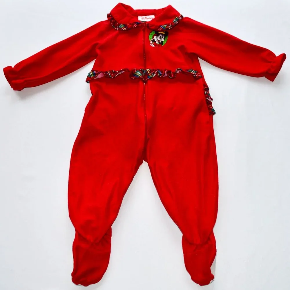Disney Minnie Mouse Christmas Onesie P.J.'s